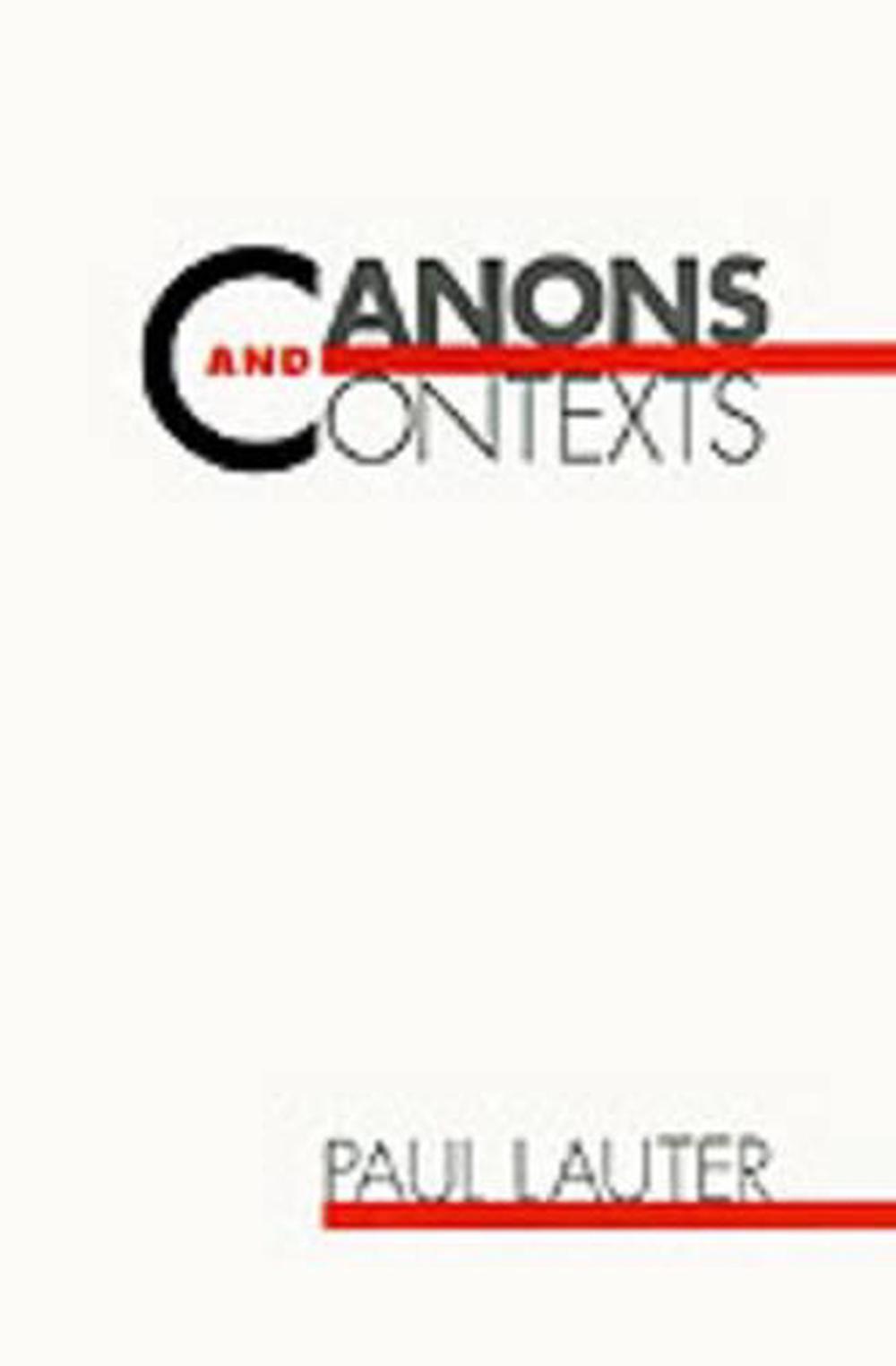 Canons and Contexts, 9780195068320