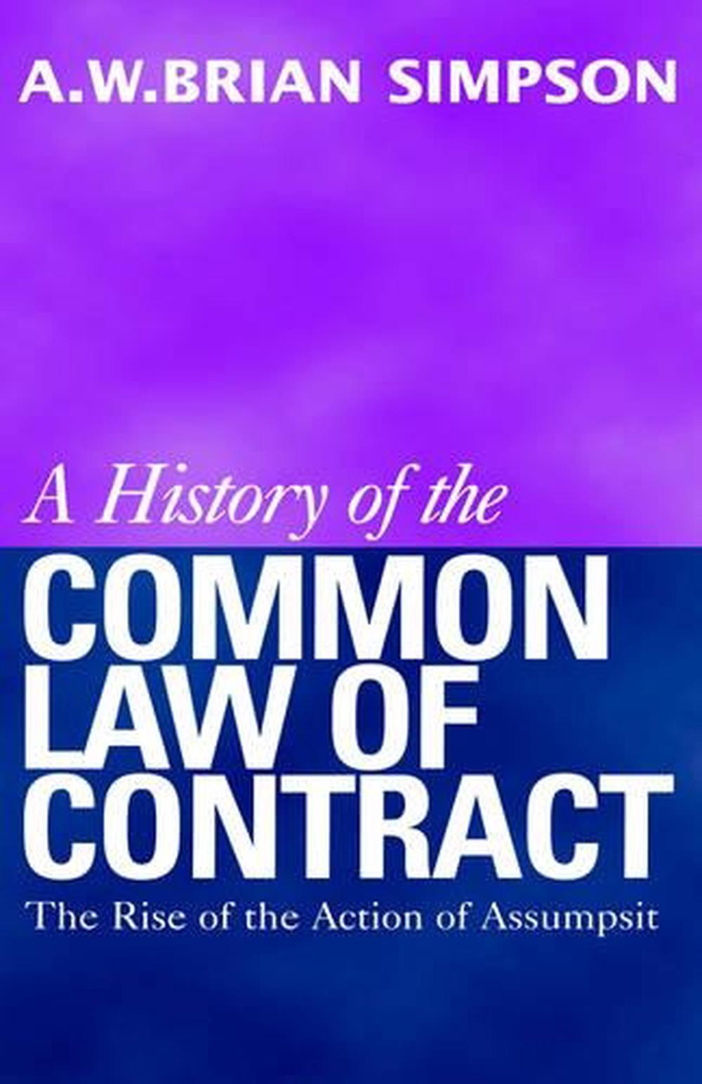 A History of the Common Law of Contract, 9780198255734