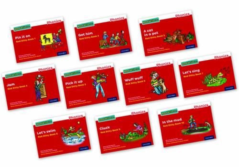 Read Write Inc. Phonics: Red Ditty books (Mixed Pack of 10), 9780198371175