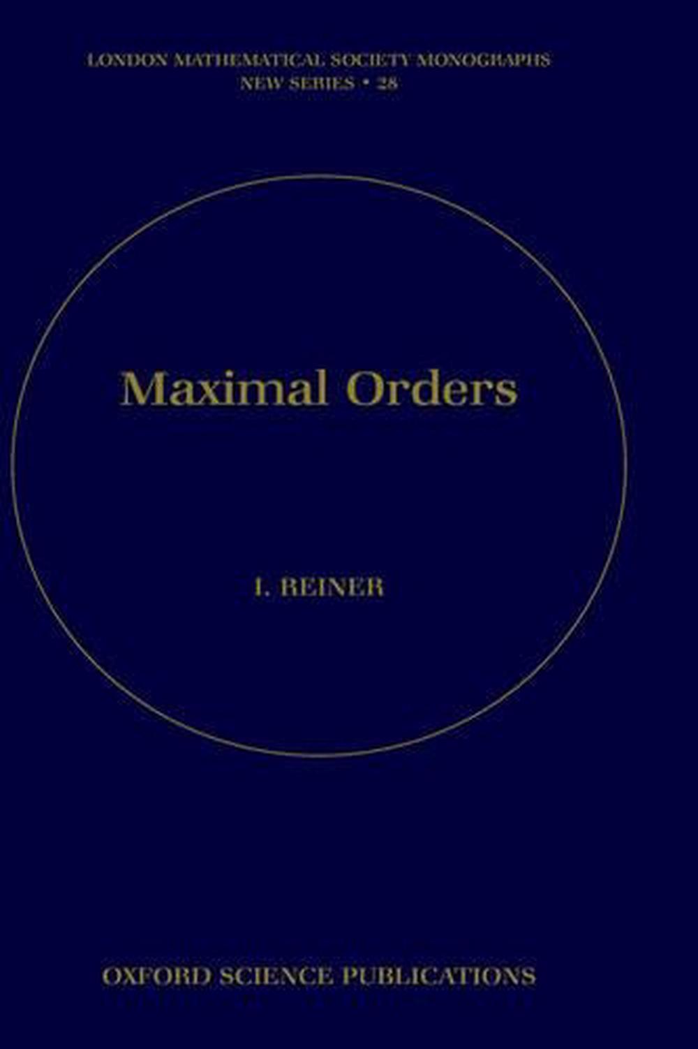 Maximal Orders, 9780198526735