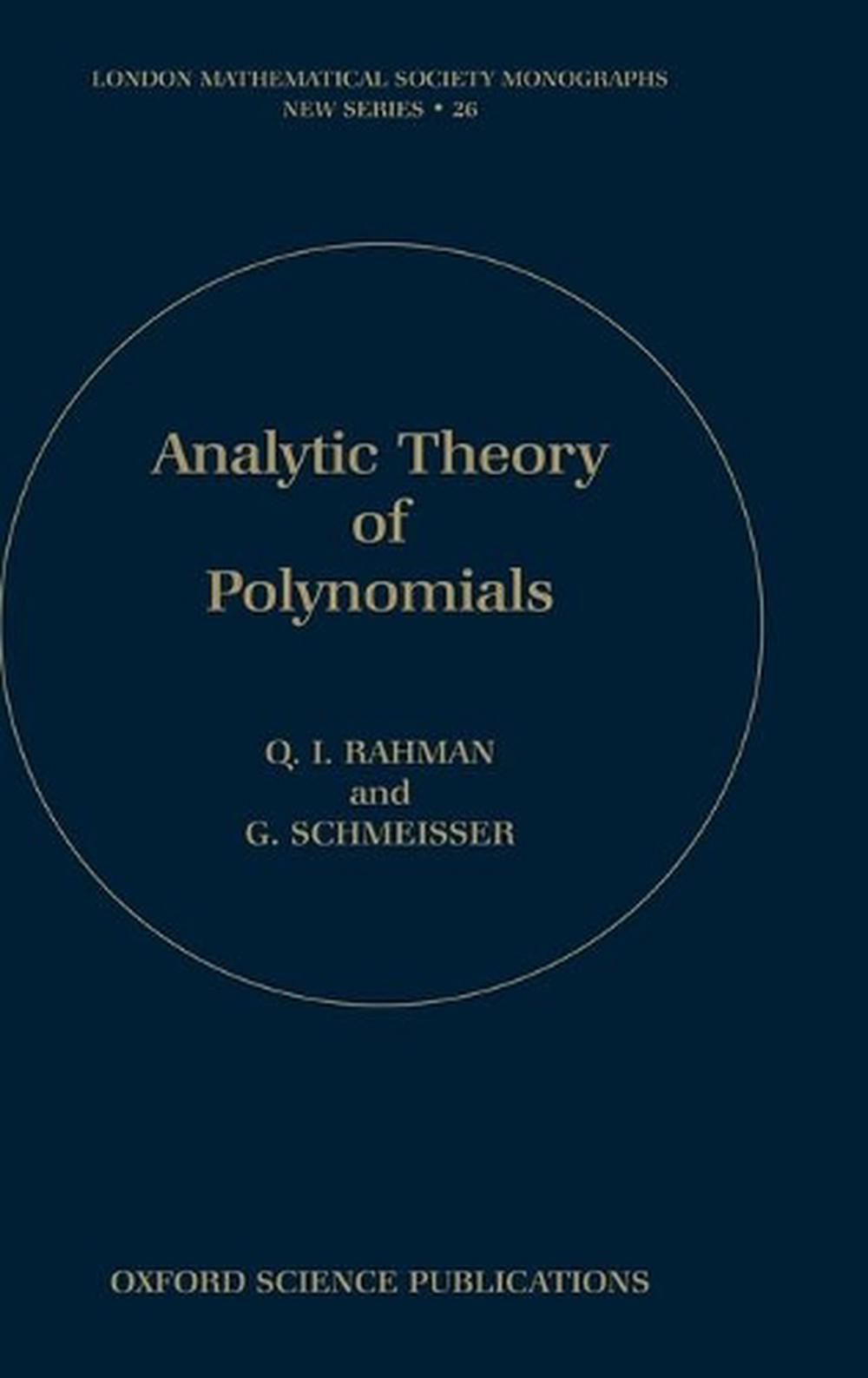 Analytic Theory of Polynomials, 9780198534938