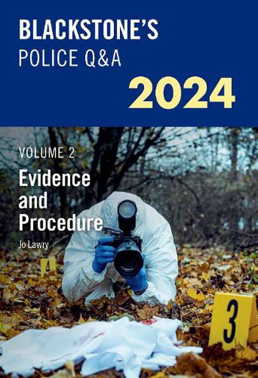 Blackstone's Police Q&A's 2024 Volume 2 Evidence and Procedure by Jo