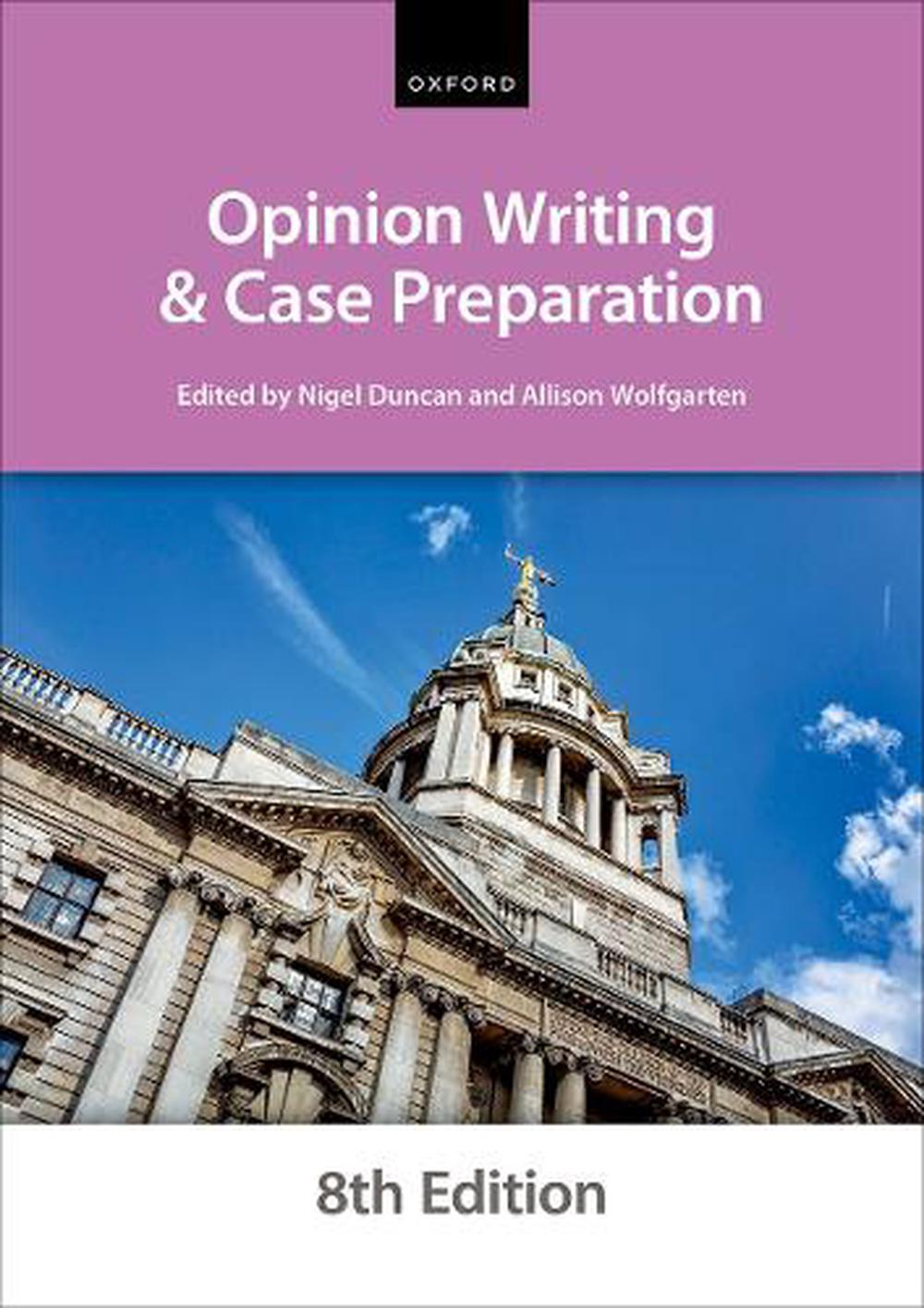 Opinion Writing and Case Preparation, 9780198923640