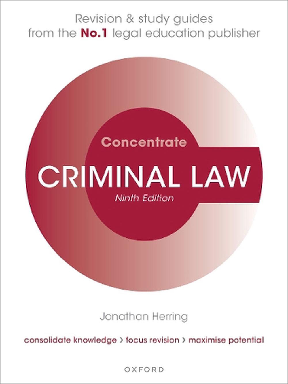 Criminal Law Concentrate, 9780198940845