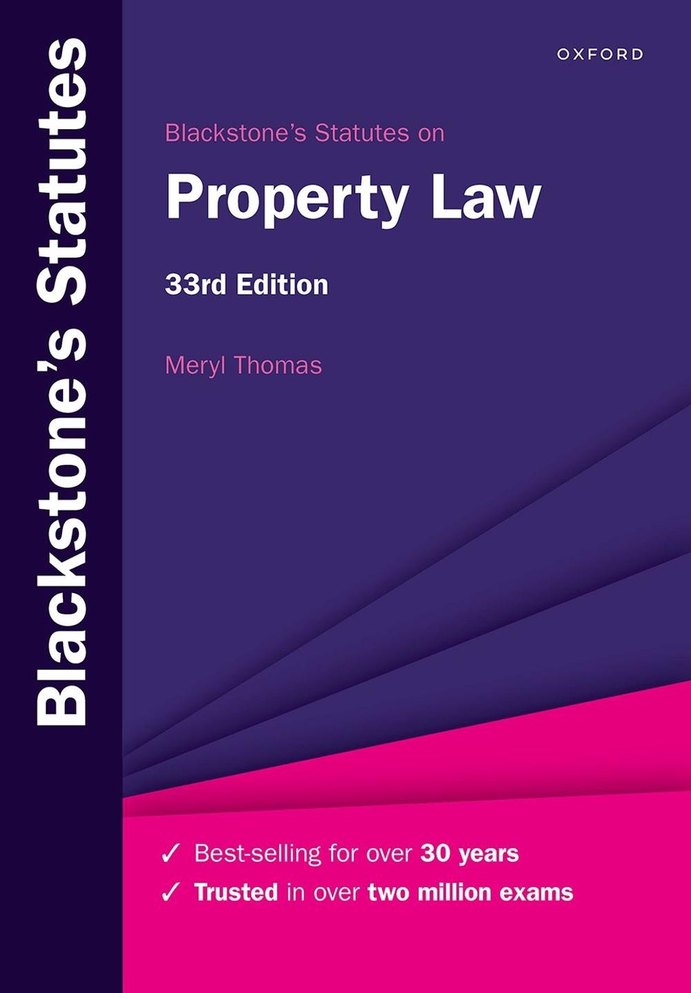 Blackstone's Statutes on Property Law, 9780198971344