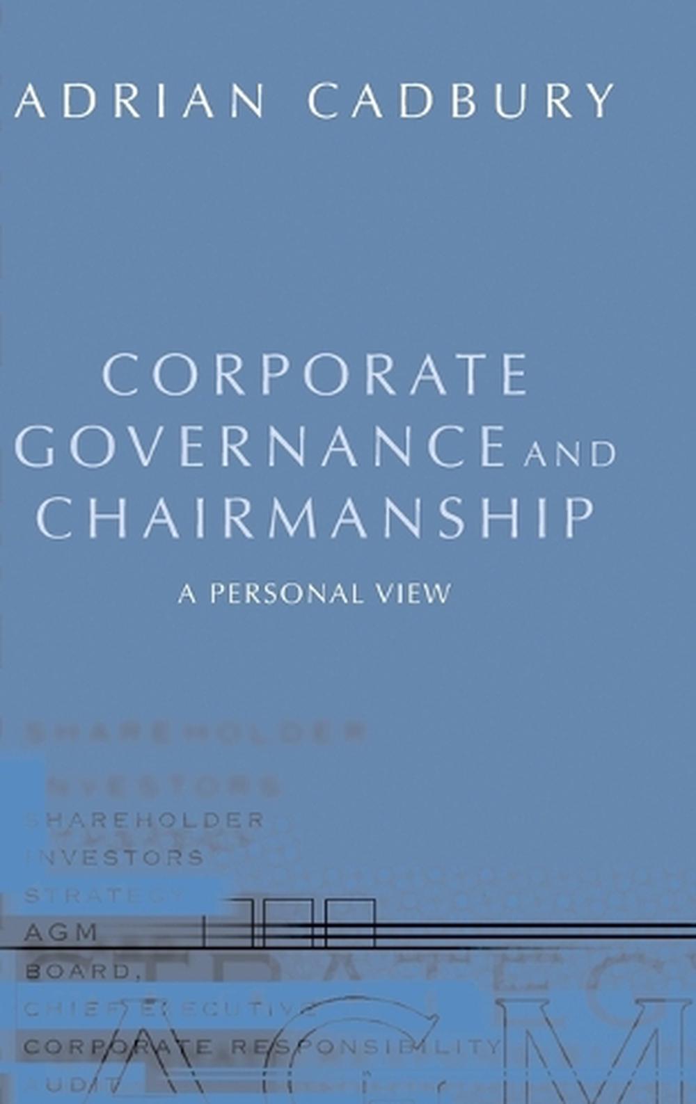 Corporate Governance and Chairmanship, 9780199252008