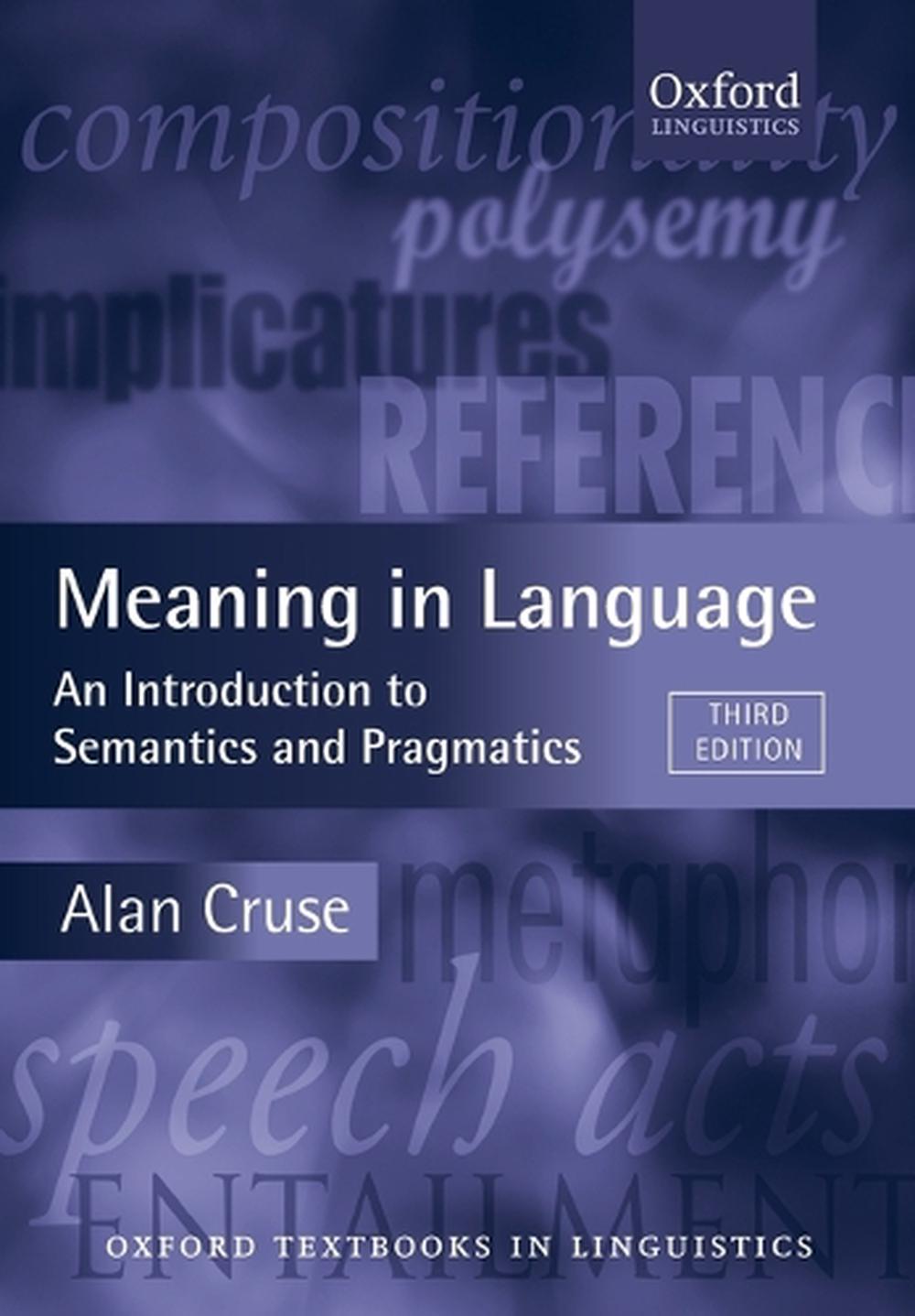 Meaning in Language, 9780199559466