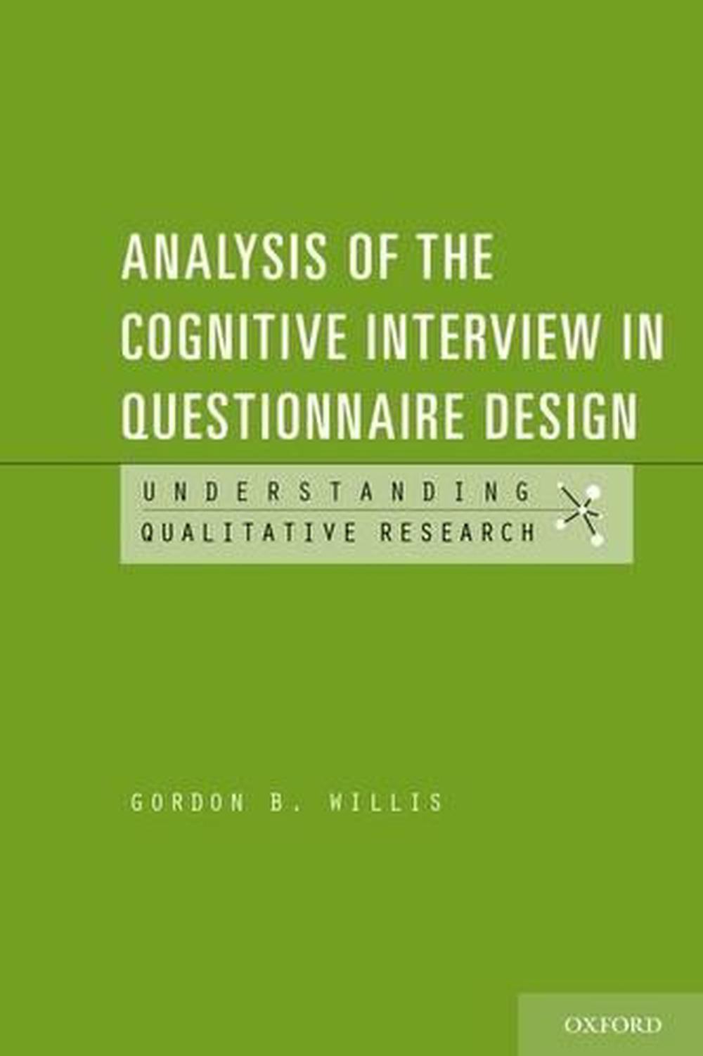 Analysis of the Cognitive Interview in Questionnaire Design, 9780199957750