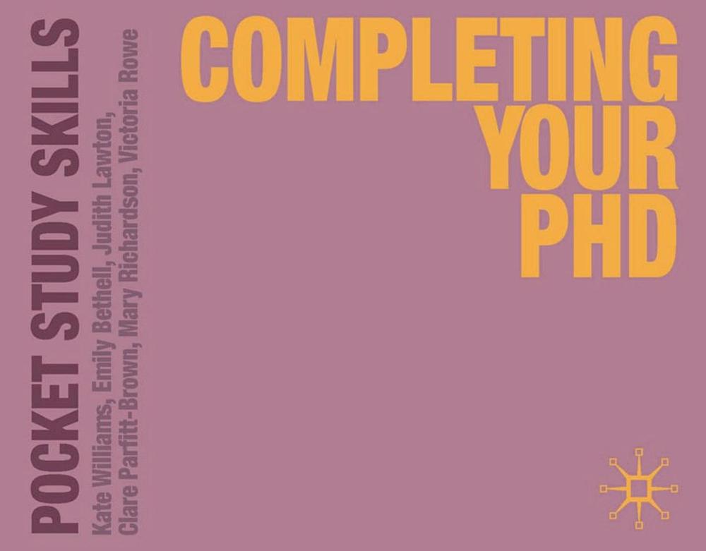 Completing Your PhD, 9780230292819