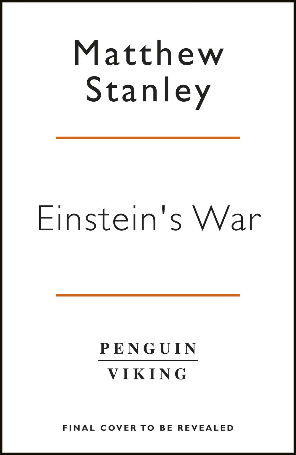 Einstein's War by Matthew Stanley, Paperback, 9780241376584 | Buy ...