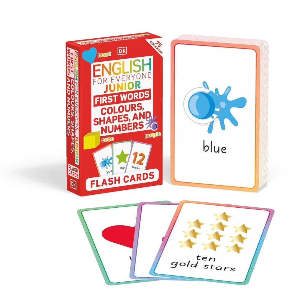 English for Everyone Junior First Words Colours, Shapes, and Numbers Flash Cards by DK - ISBN: 9780241603949