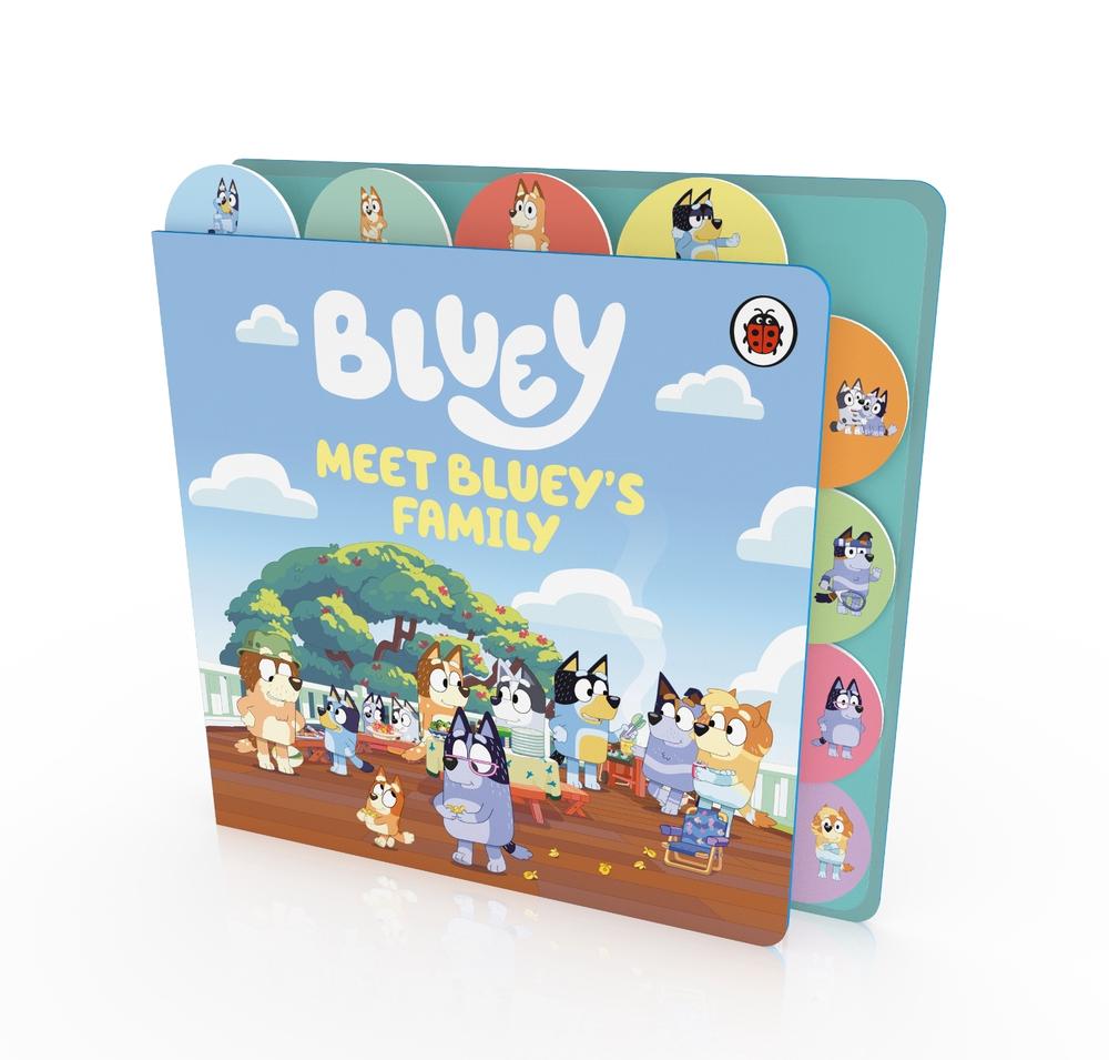 Bluey: Meet Bluey's Family: Tabbed Board Book, 9780241728789