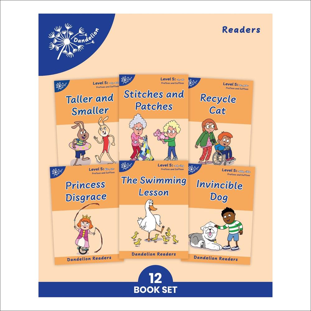 Phonic Books Dandelion Readers Level 5 Prefixes and Suffixes, 9780241744338