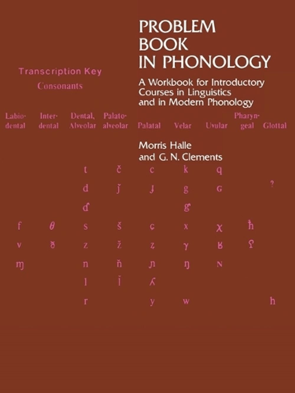 Problem Book in Phonology by Morris Halle - ISBN: 9780262580595