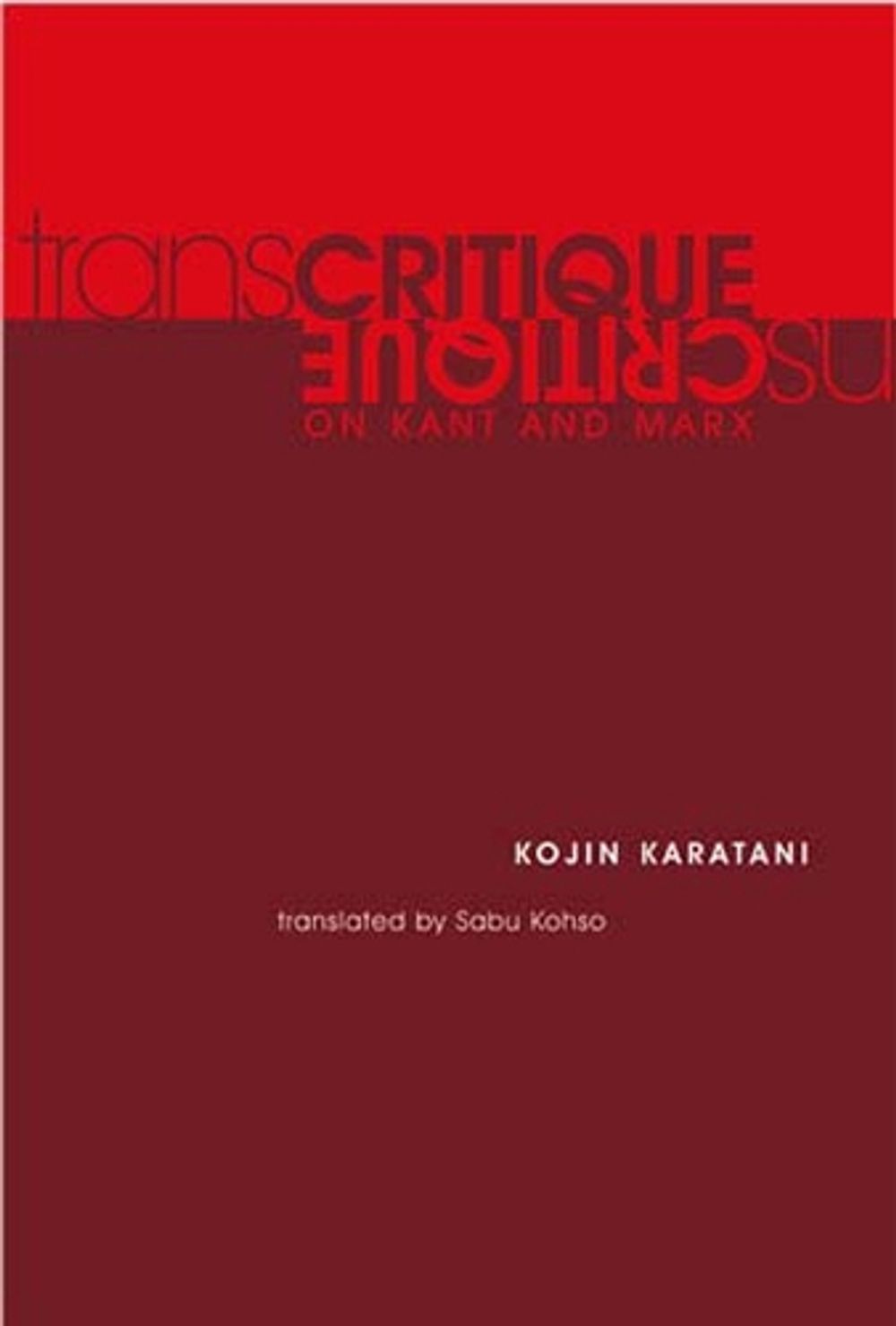 Transcritique by Kojin Karatani - ISBN: 9780262612074