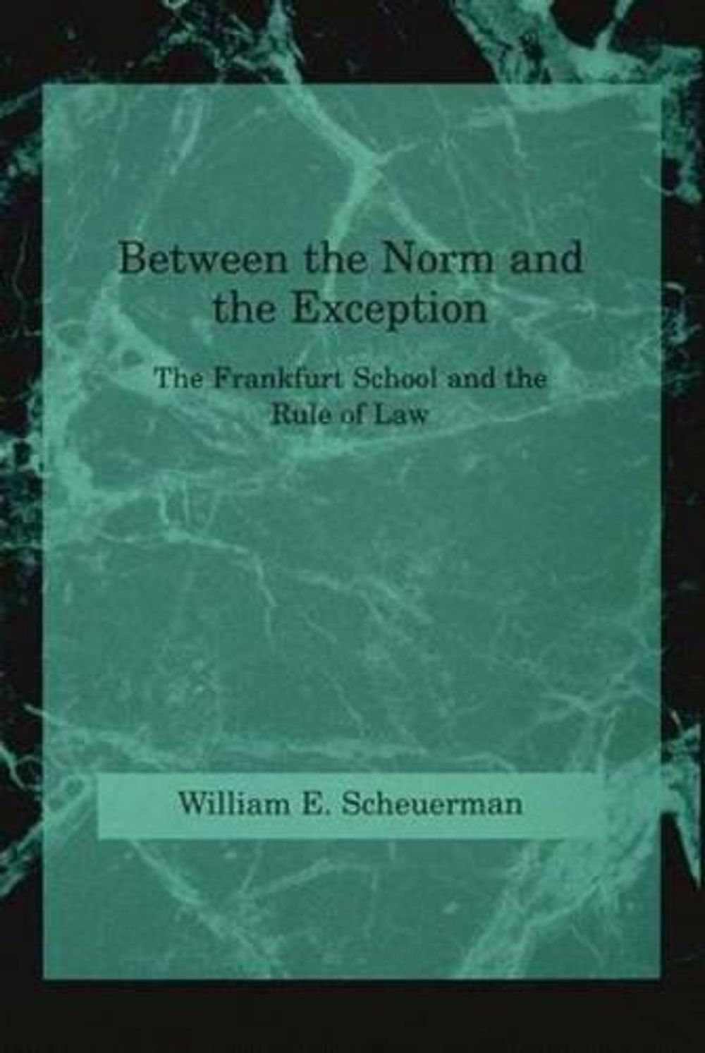 Between the Norm and the Exception: The Frankfurt School and the Rule of Law by William E. Scheuerman - ISBN: 9780262691963