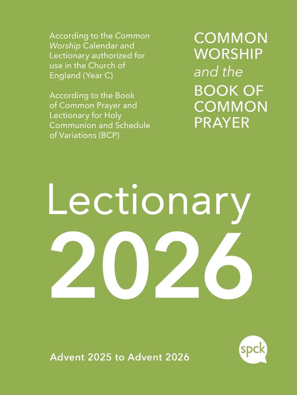 Common Worship Lectionary spiral-bound 2026, 9780281091188