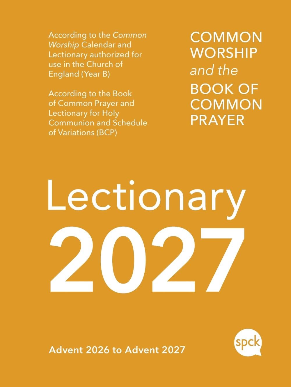 Common Worship Lectionary spiral-bound 2027 by SPCK - ISBN: 9780281092055