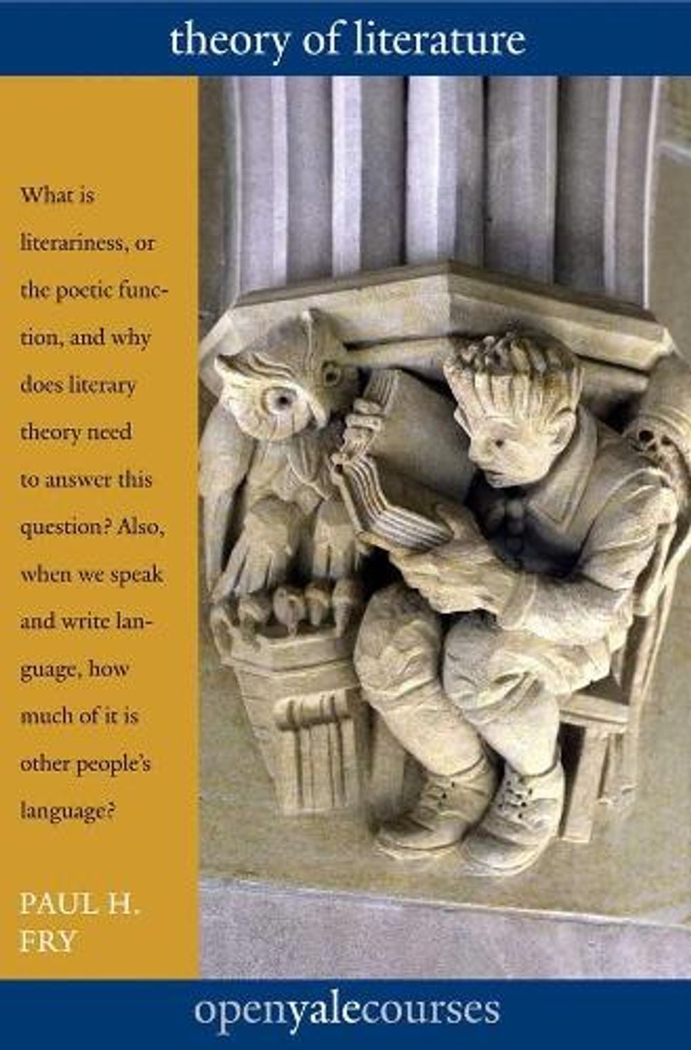 Theory of Literature by Paul H. Fry, Paperback, 9780300180831 | Buy online at The Nile