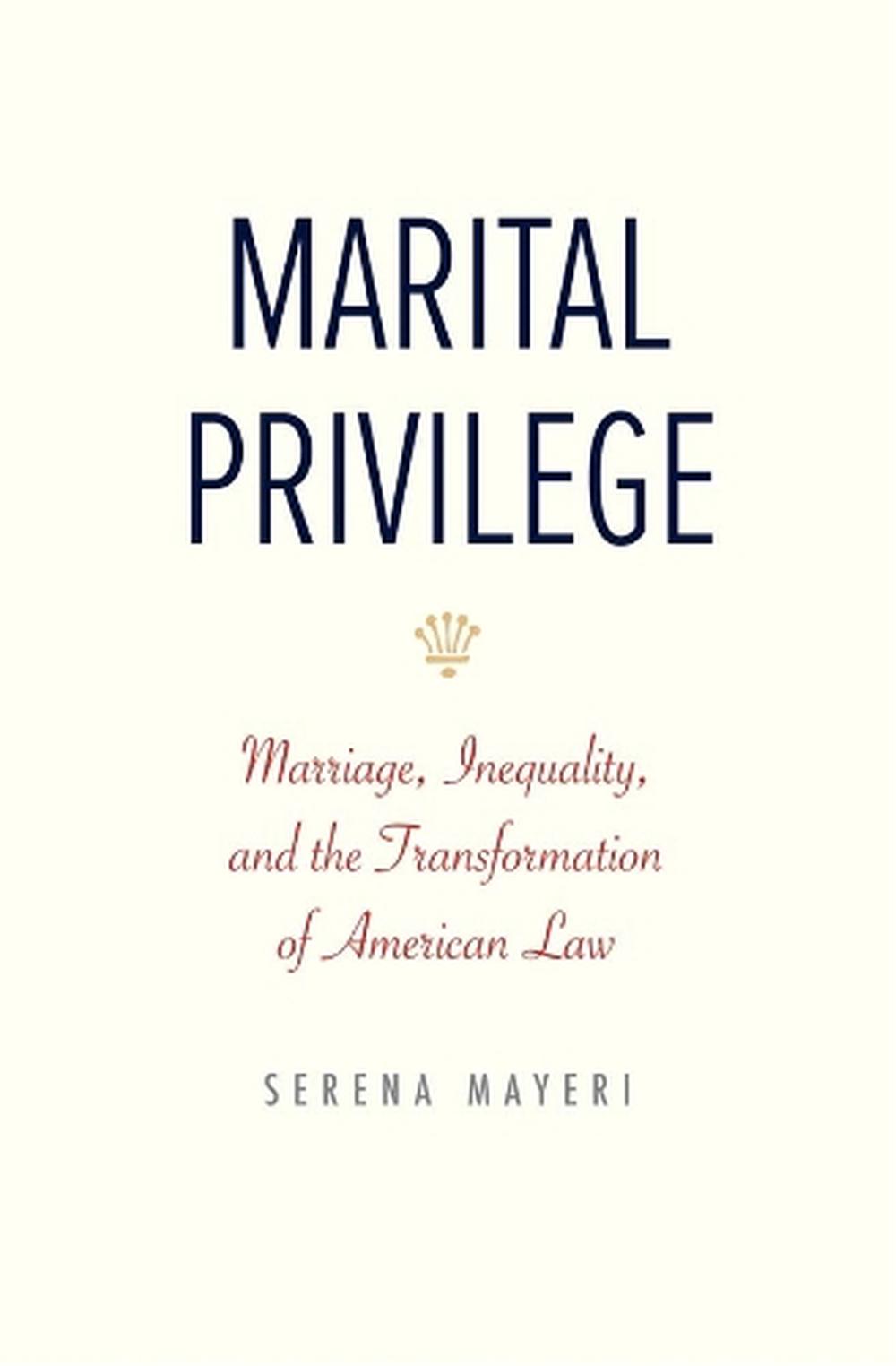 Marital Privilege, 9780300279443