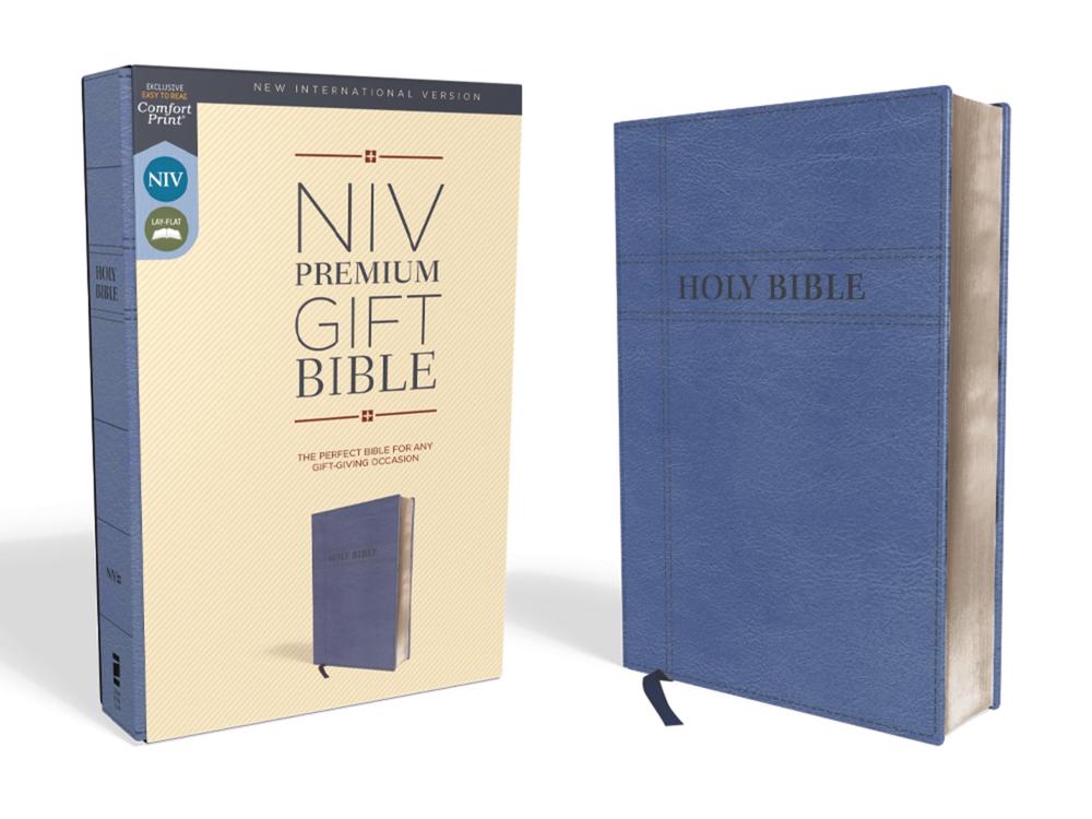 NIV, Premium Gift Bible, Leathersoft, Navy, Red Letter, Comfort Print, 9780310094005