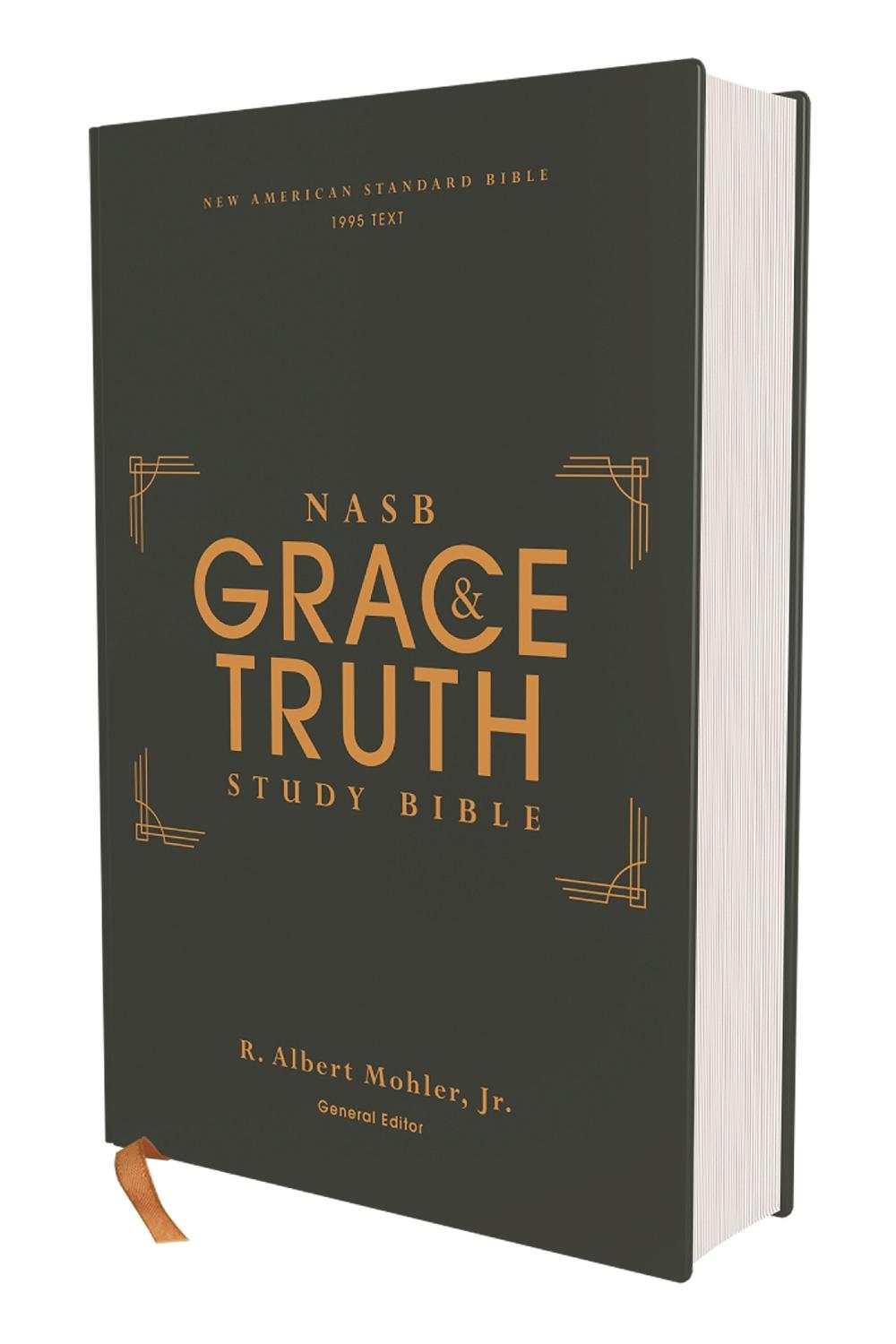 NASB, The Grace and Truth Study Bible (Trustworthy and Practical Insights), Hardcover, Green, Red Letter, 1995 Text, Comfort Print, 9780310447672