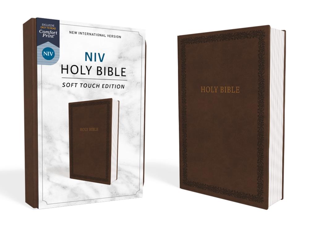 NIV, Holy Bible, Soft Touch Edition, Leathersoft, Brown, Comfort Print, 9780310450467