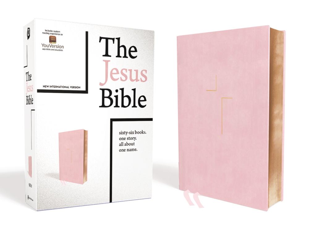 The Jesus Bible, NIV Edition, Leathersoft over Board, Pink, Comfort Print, 9780310450788