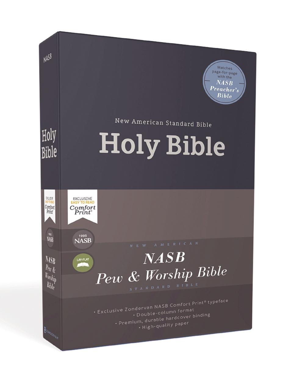 NASB, Church Bible (Pew Bible), Hardcover, Blue, 1995 Text, Comfort Print, 9780310451051