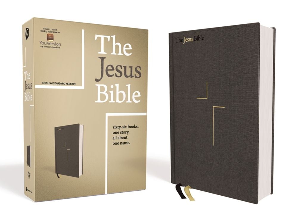 The Jesus Bible, ESV Edition, Cloth over Board, Gray by Passion Publishing - ISBN: 9780310452201