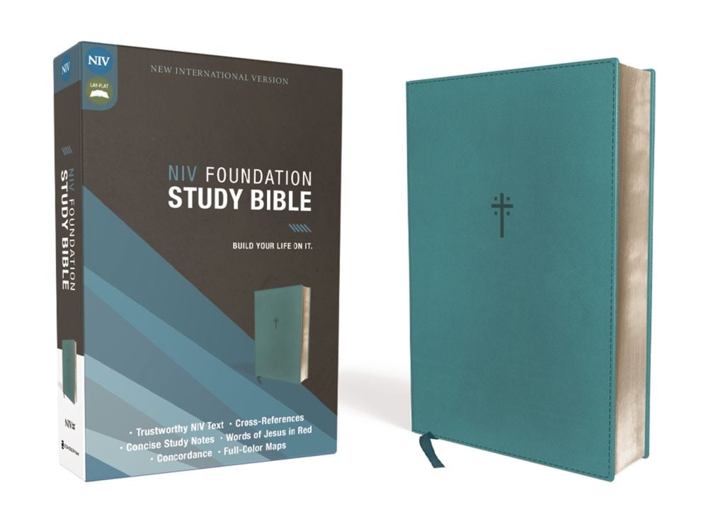 NIV, Foundation Study Bible, Leathersoft, Teal, Red Letter by Zondervan - ISBN: 9780310456544