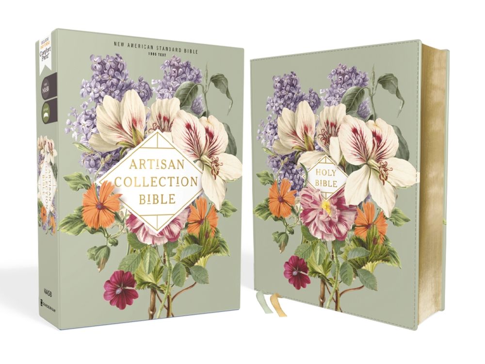 NASB, Artisan Collection Bible, Leathersoft, Sage Floral, Red Letter, 1995 Text, Comfort Print by Zondervan - ISBN: 9780310456872