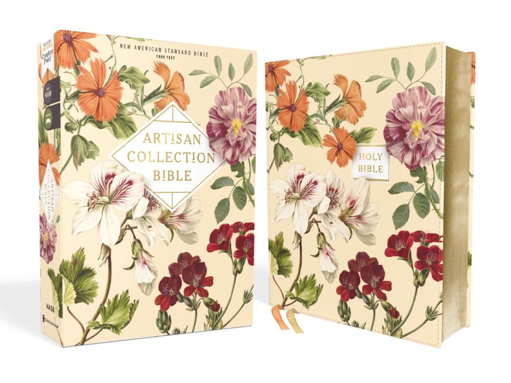 NASB, Artisan Collection Bible, Leathersoft, Almond Floral, Red Letter, 1995 Text, Comfort Print by Zondervan - ISBN: 9780310456889