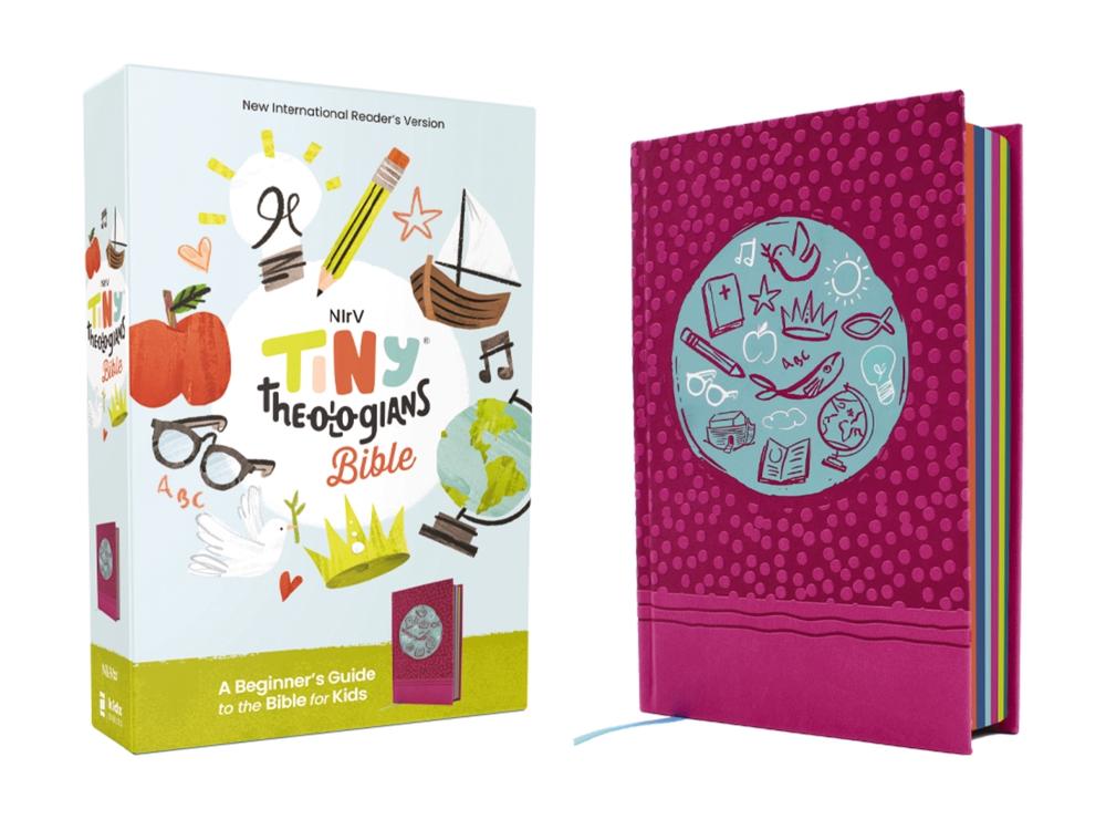 NIrV, Tiny Theologians Bible, Leathersoft over Board, Pink, Comfort Print, 9780310458876