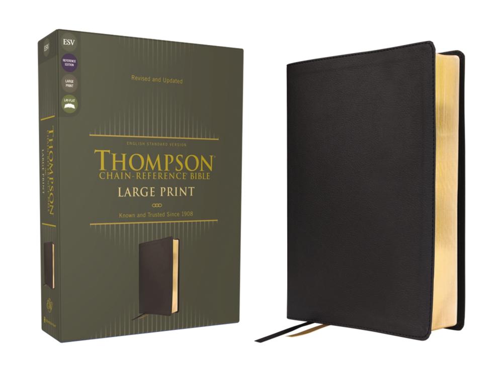 ESV, Thompson Chain-Reference Bible, Large Print, Leathersoft, Black, Red Letter, 9780310458944