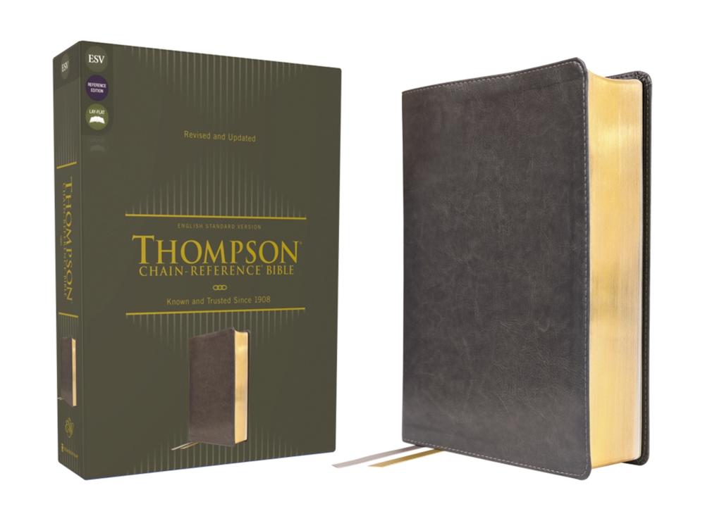 ESV, Thompson Chain-Reference Bible, Leathersoft, Gray, Red Letter, 9780310459071