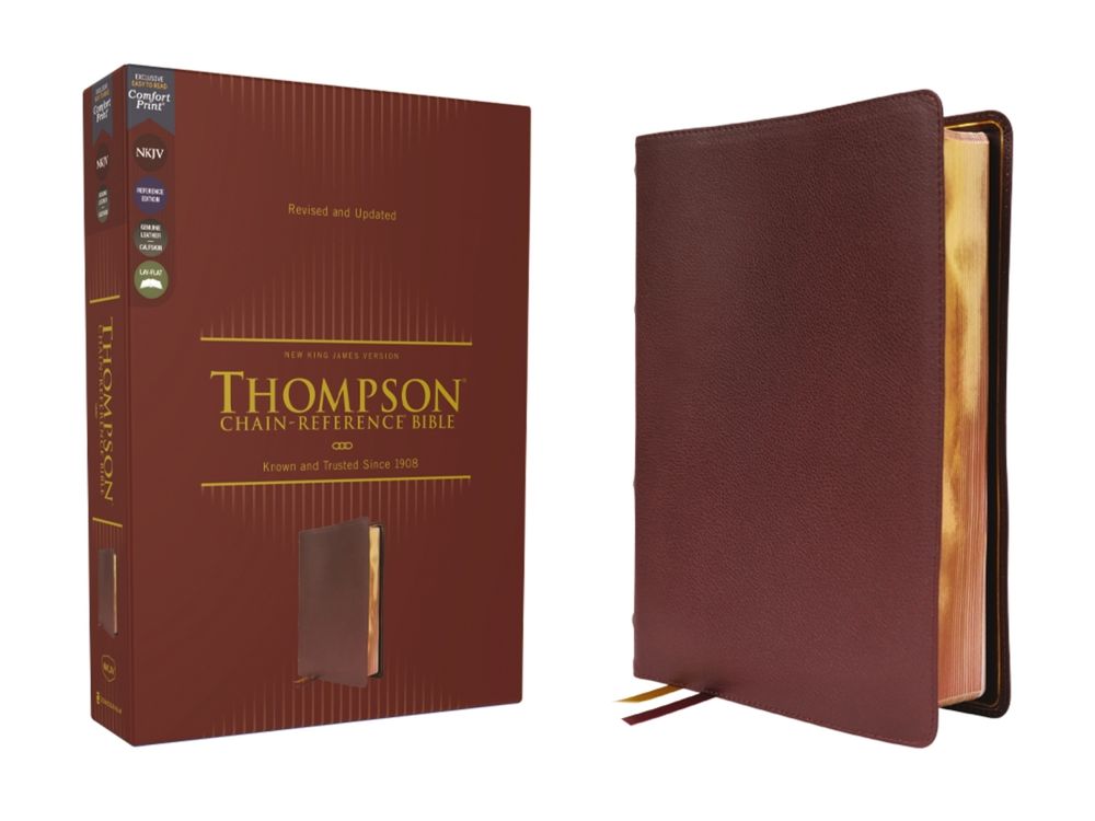 NKJV, Thompson Chain-Reference Bible, Genuine Leather, Calfskin