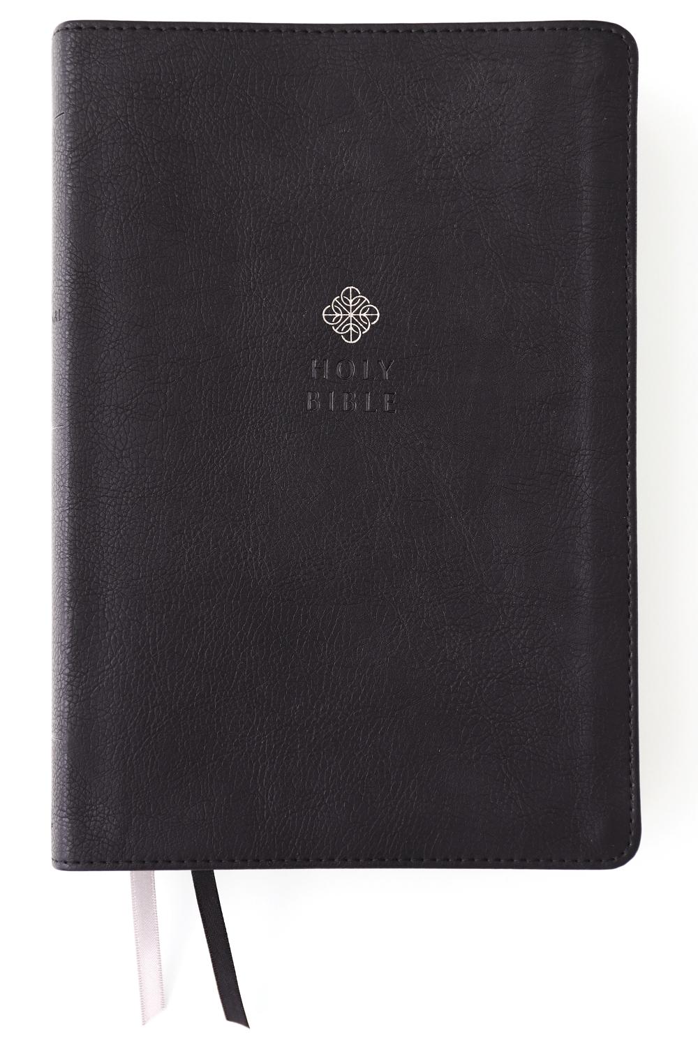 NIV, Men's Devotional Bible (By Men, for Men), Large Print, Leathersoft, Black, Comfort Print, 9780310460848