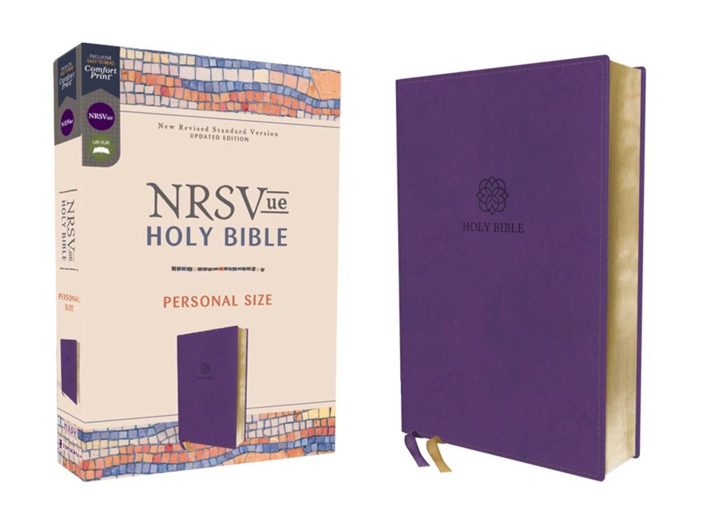 NRSVue, Holy Bible, Personal Size, Leathersoft, Purple, Comfort Print, 9780310461487