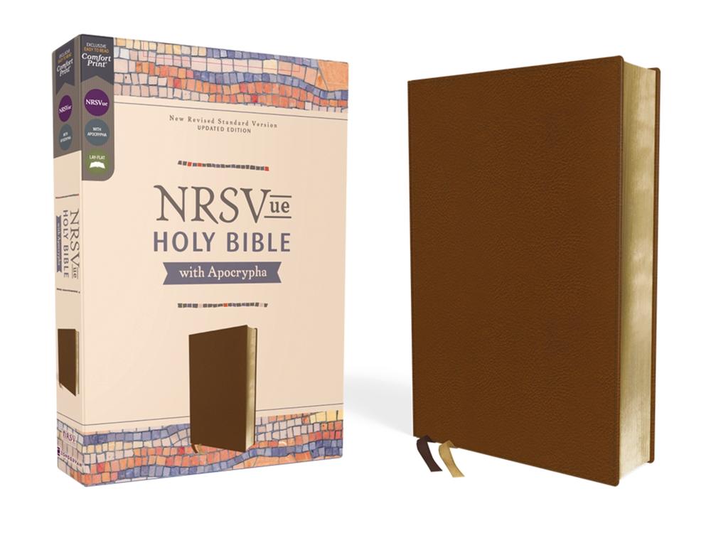 NRSVue, Holy Bible with Apocrypha, Leathersoft, Brown, Comfort Print, 9780310461494