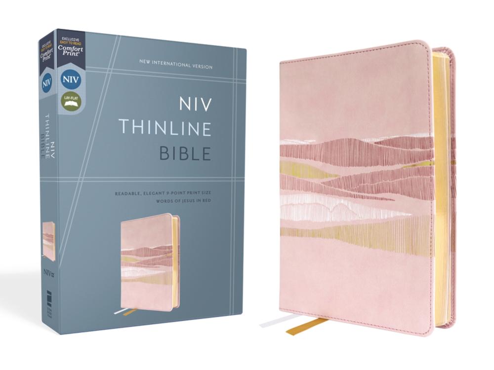 NIV, Thinline Bible, Leathersoft, Pink, Red Letter, Comfort Print, 9780310462125