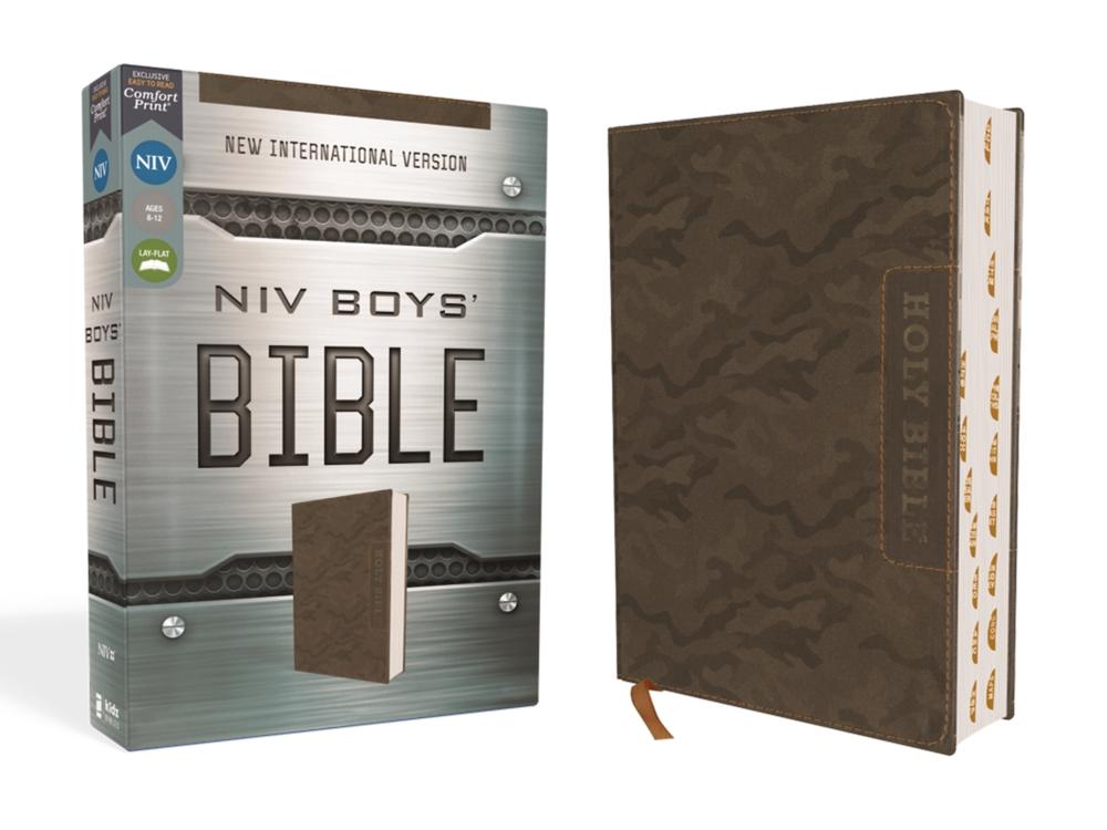 NIV, Boys' Bible, Leathersoft, Brown Camo, Thumb Indexed Tabs, Comfort Print, 9780310462149