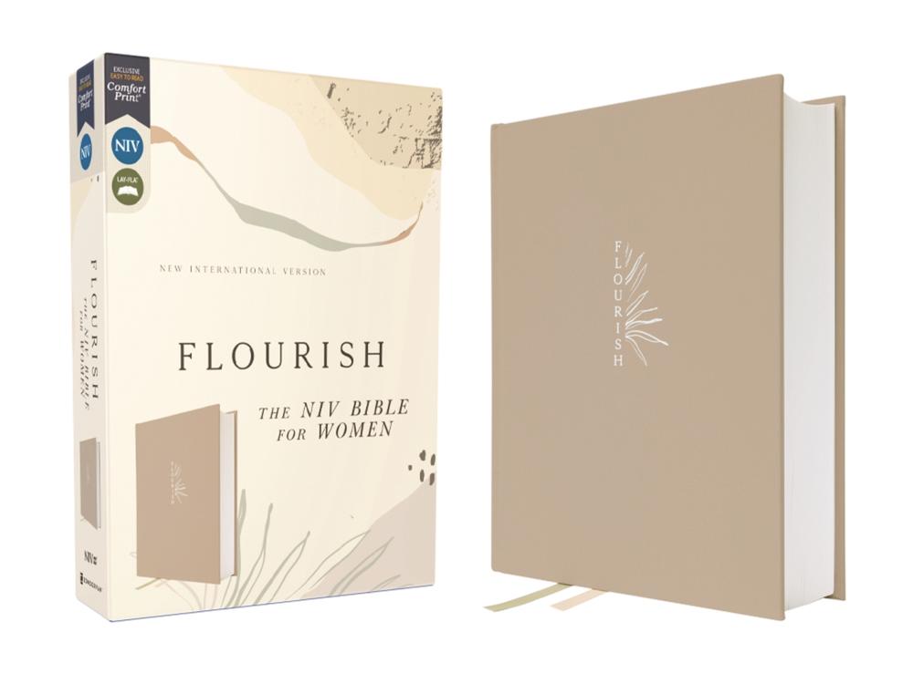 Flourish: The NIV Bible for Women, Cloth over Board, Cream, Comfort Print, 9780310462477