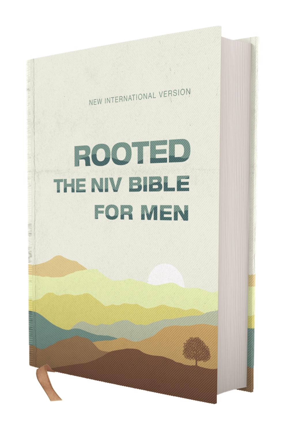 Rooted: The NIV Bible for Men, Hardcover, Cream, Comfort Print, 9780310462552