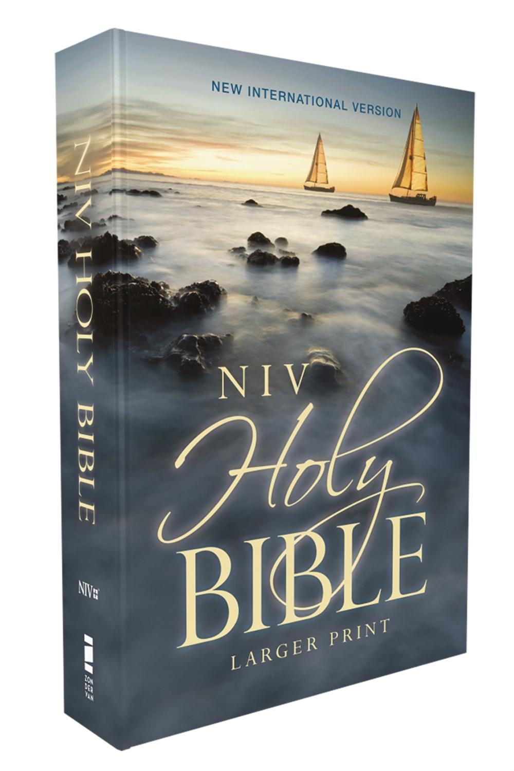 NIV, Holy Bible, Larger Print, Economy Edition, Paperback, Blue, Comfort Print, 9780310463801