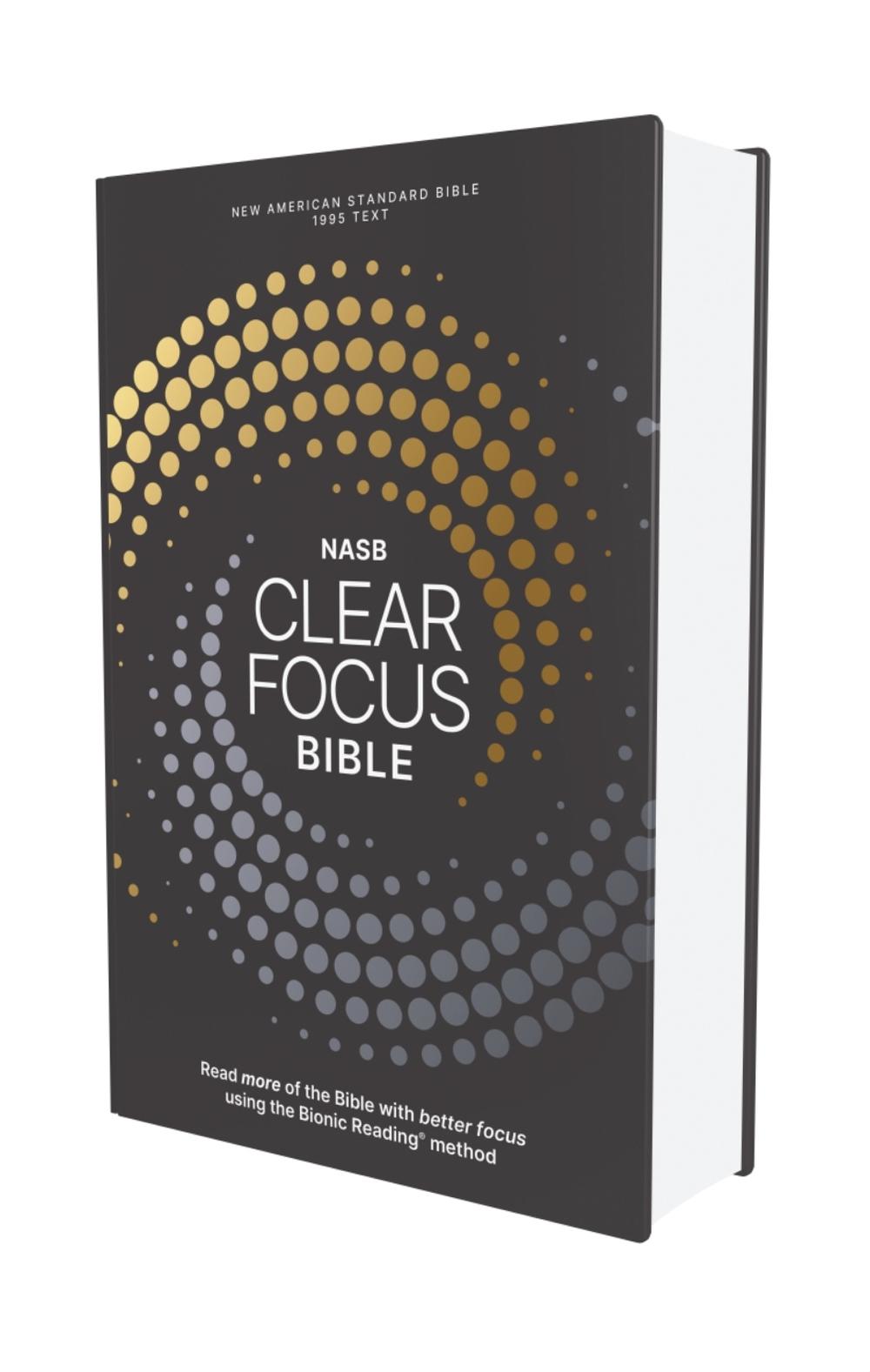 NASB, Clear Focus Bible, Hardcover, Charcoal/Gold, 9780310465539