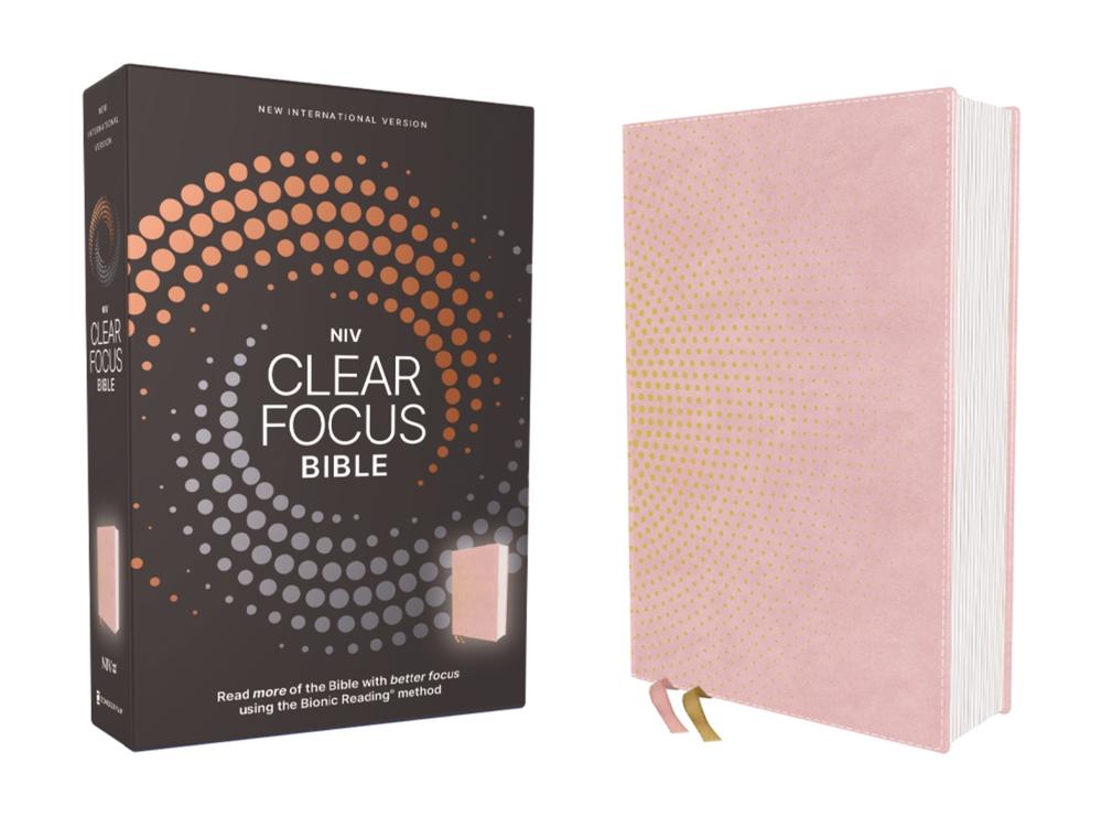 NIV, Clear Focus Bible, Leathersoft, Pink, 9780310465546