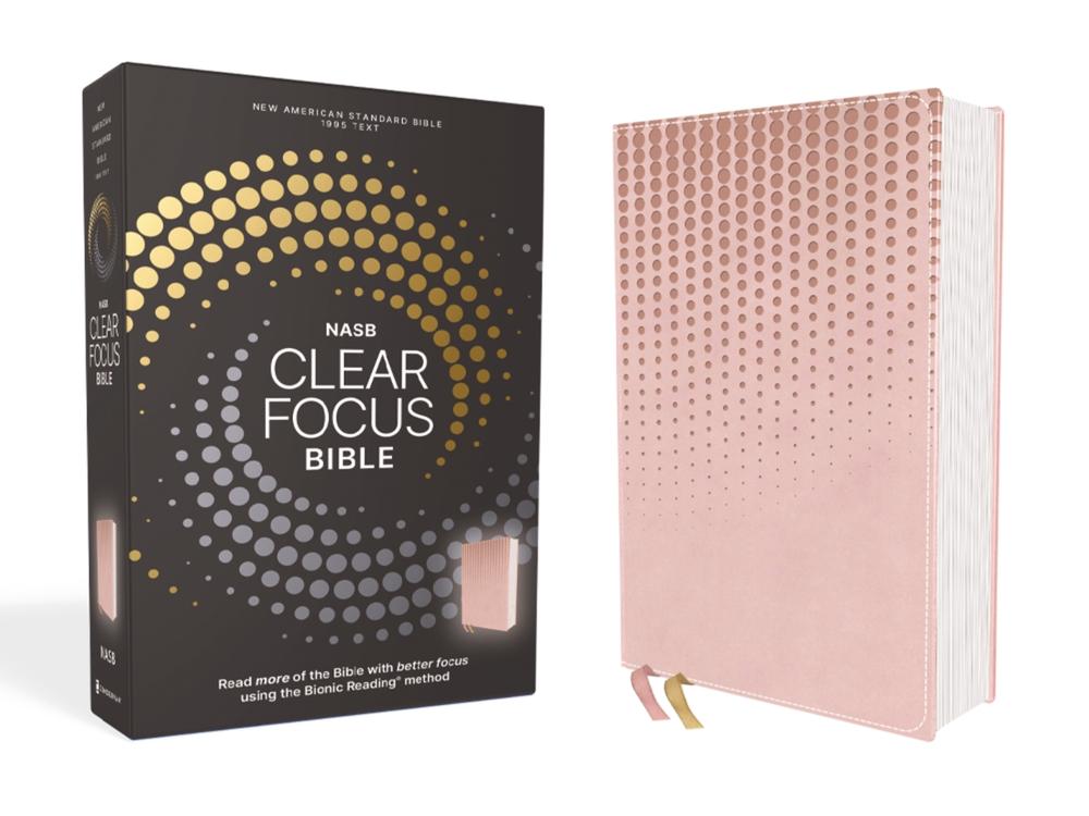 NASB, Clear Focus Bible, Leathersoft, Pink, 9780310465584