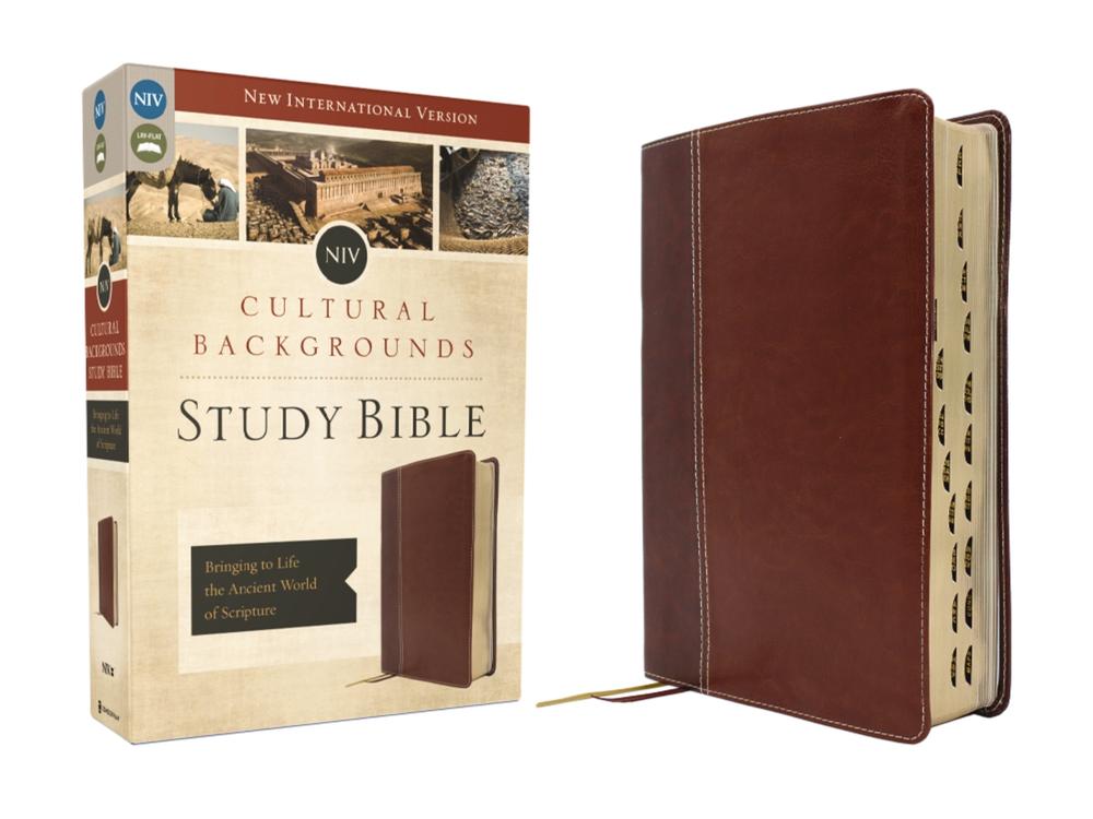 NIV, Cultural Backgrounds Study Bible (Context Changes Everything), Leathersoft, Brown, Red Letter, Thumb Indexed, 9780310467793