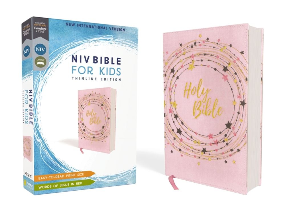 NIV, Bible for Kids, Flexcover, Pink/Gold, Red Letter, Comfort Print by Zonderkidz - ISBN: 9780310764298